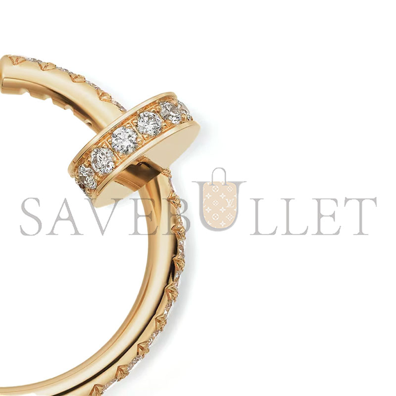 CARTIER JUSTE UN CLOU HOOP EARRINGS SMALL MODEL PAVED REF. B8301430